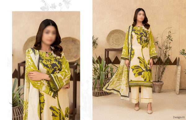 DIGITAL PRINT SLUB LAWN (FLORAL)